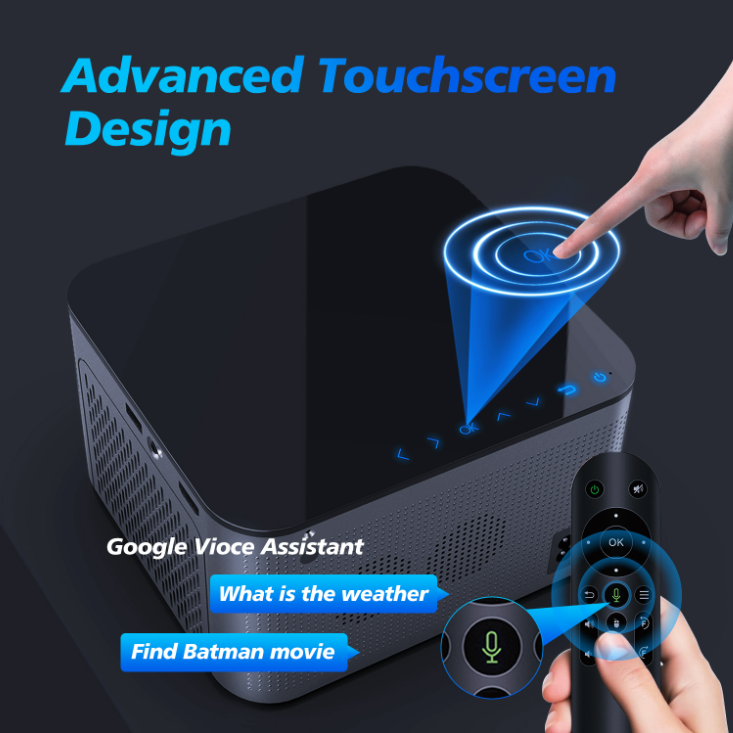 Auto Focus Smart Projector Android11 4K 580ANSI Full Wifi6 BT5.0 Allwinner H713 Voice Control Home Cinema Theater HY350