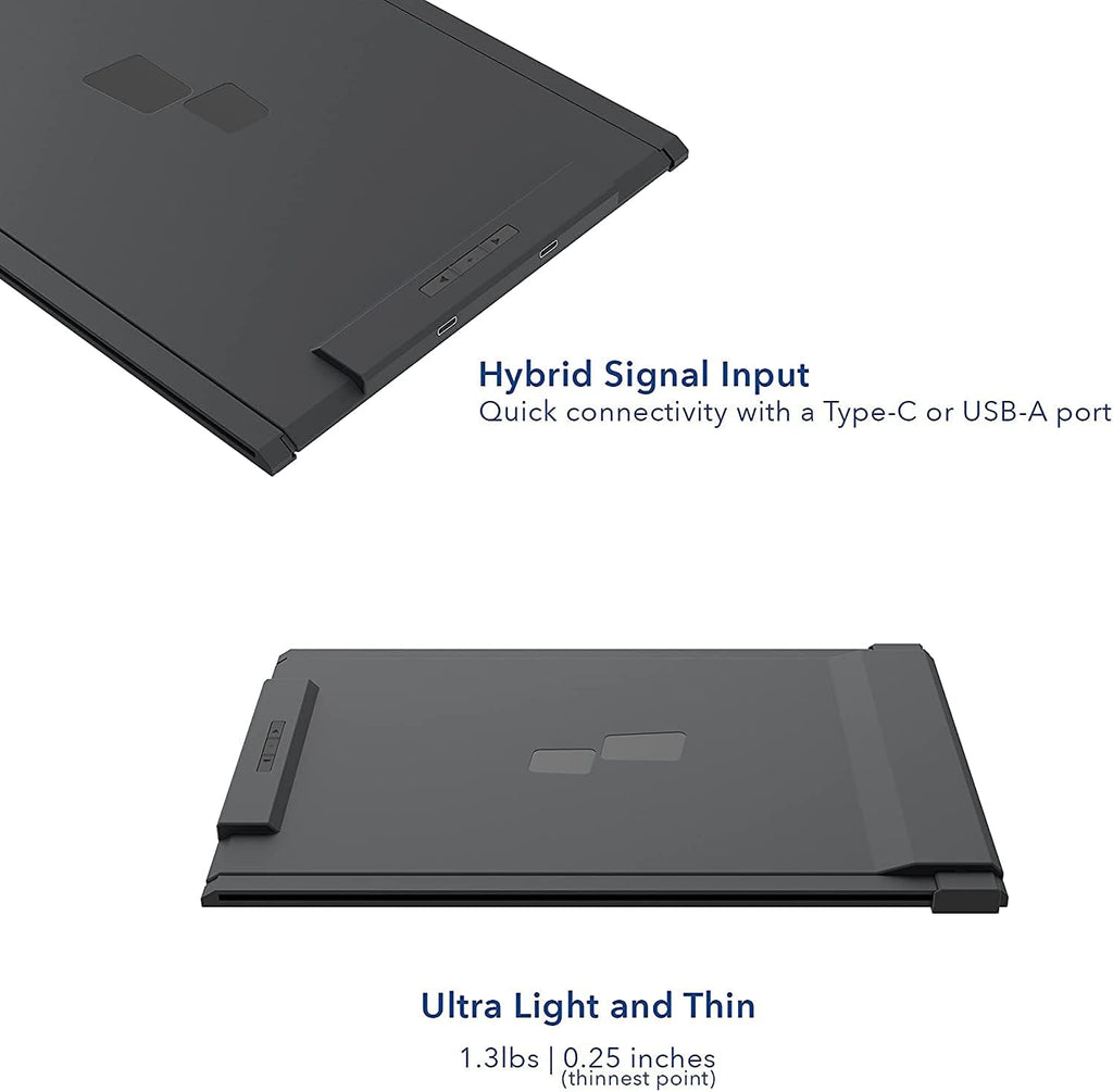 Duex plus Portable Monitor for Laptops, USB C/USB a Plug and Play 13.3" Laptop Screen Extender